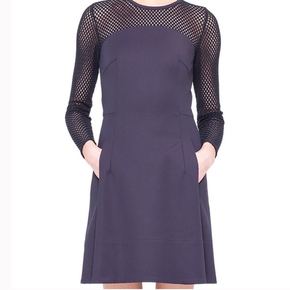 Akris Dresses & Skirts - Akris Punto Mesh-Panel Techno A-Line Dress